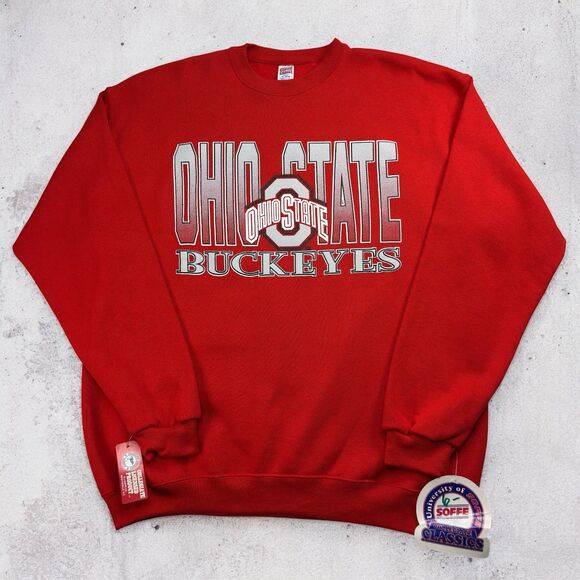 Vintage Ohio State Buckeyes Sweatshirt Red Soffe Collegiate Classics USA L - Picture 1 of 13